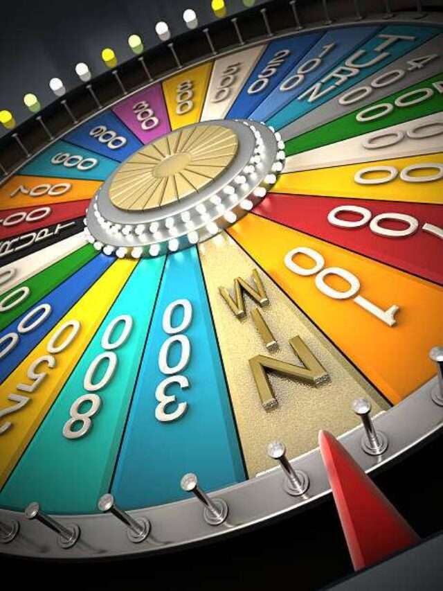 Prize wheel with "win" slice selected.